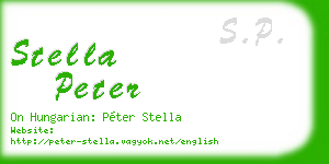 stella peter business card