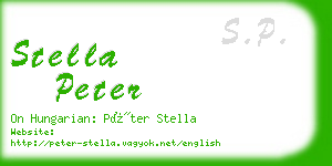 stella peter business card